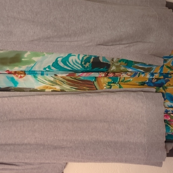 Blanc Noir long lineinimalist Grey Cardigan Topper back cotton silk panel Sz L - Picture 3 of 10